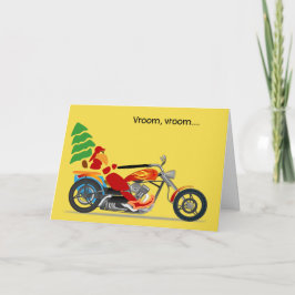 Festividades "Vroom vroom" precipitando todo o cartão de Natal