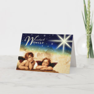 Festividades Wesołych Świąt. Cartão de Natal em polonês