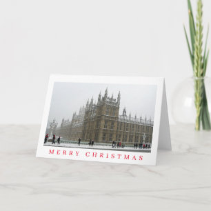 Festividades Westminster de Londres em vista de inverno Cartão 