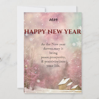 Festividades "Whispers de inverno: Cartão de Snowy de Ano Novo"