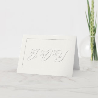 Festividades White elegante no Cartão de Férias de Joy Branca