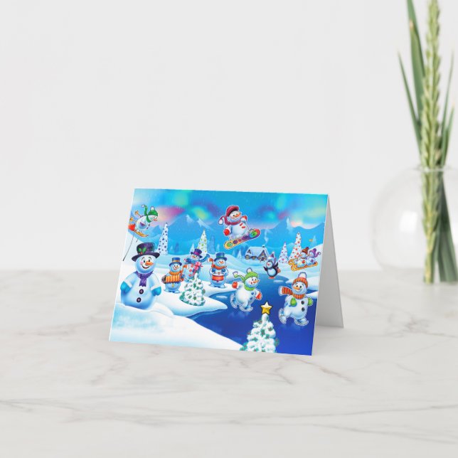 Festividades Wonderland design cartão de Natal (Frente)