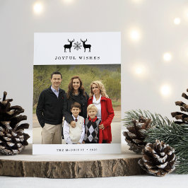 Festividades Woodland Deer | Cartão com fotos de férias