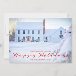 Festividades Xadrez clássica Cartão com fotos de Natal feliz