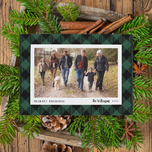 Festividades Xadrez de inverno   Cartão com fotos de férias