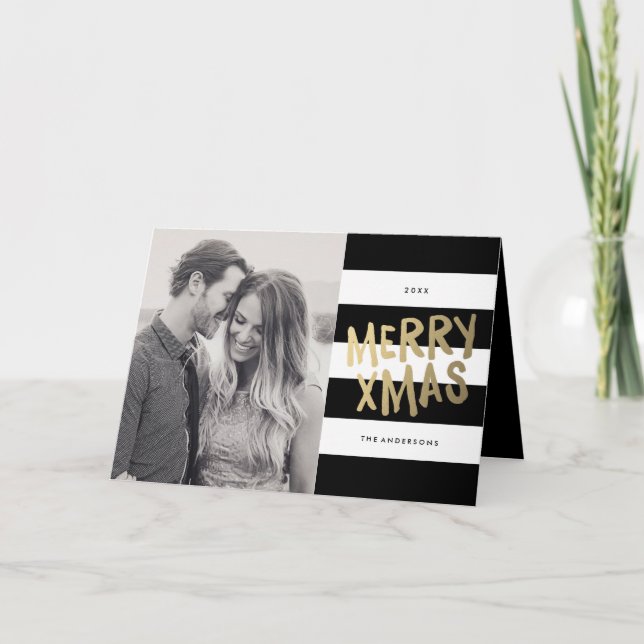 Festividades Xmas | Cartão de Saudação de Foto Feriado (Frente)