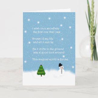 Festividades Xmas de Cartão de Saudação de Poesia Original