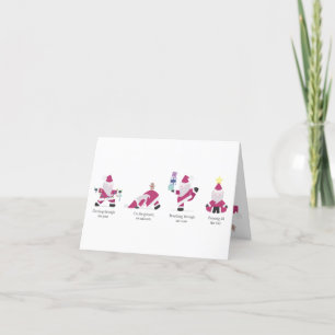 Festividades Yogi Papais noeis Engraçado Yoga Pun Cartão de Fér