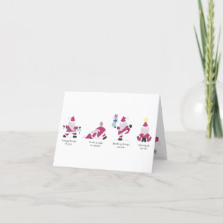 Festividades Yogi Papais noeis Engraçado Yoga Pun Cartão de Fér