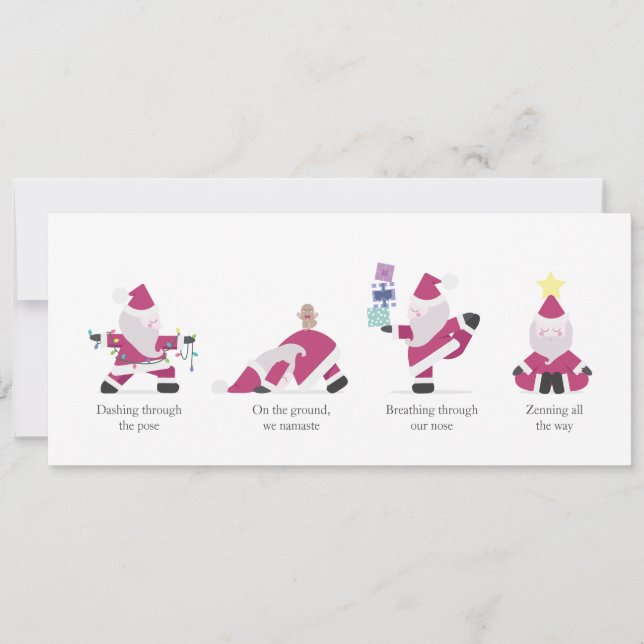 Festividades Yogi Papais noeis Engraçado Yoga Pun Cartão de Fér (Frente)