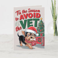 Yorkshire Terrier Funny Dog Cartão de Natal