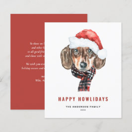 Festivo Aquarela Papais noeis Dachshund Felizes Há