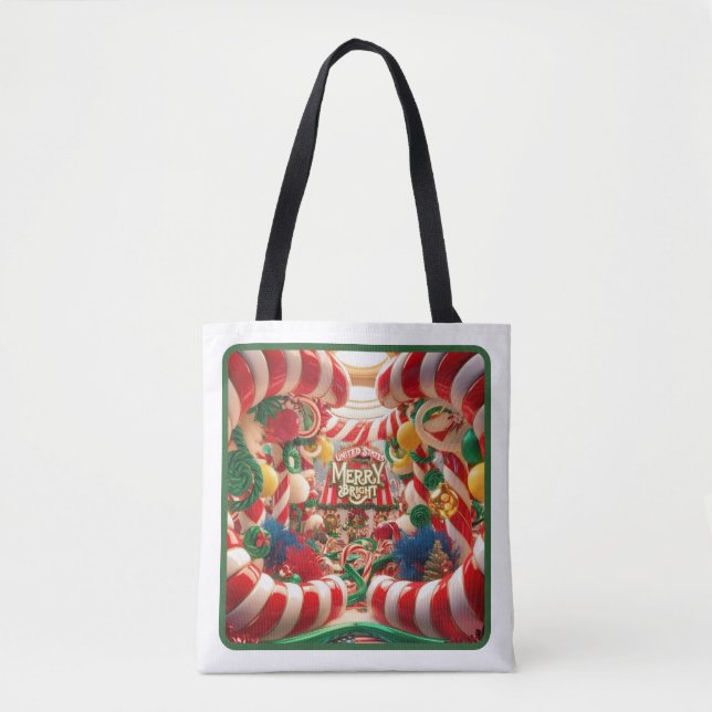 Festivo Candy Wonderland Tote Bag - Médio (Frente)