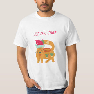 Festivo Feline Mishead: O Ladrão De Folhas T-Shirt