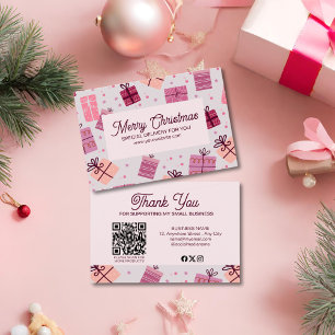 Festivo Rosa Moderno Feliz Natal