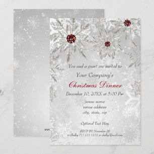 Festivo Silver Red Corporate Foliday - Convite