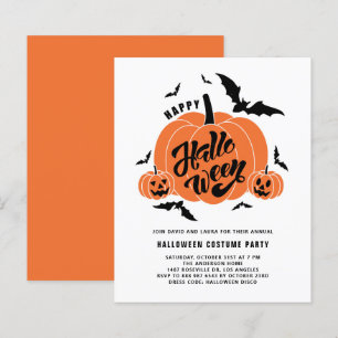 Festivo Spooky Pumpkins Festa de Halloween Convite