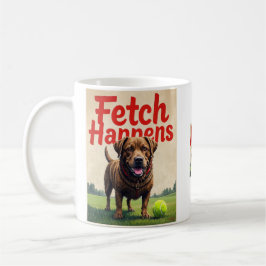 Fetch Acontece Uma caneca de café humorada