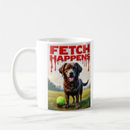 Fetch Acontece Uma caneca de café humorada