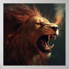 Feu de poster Lion