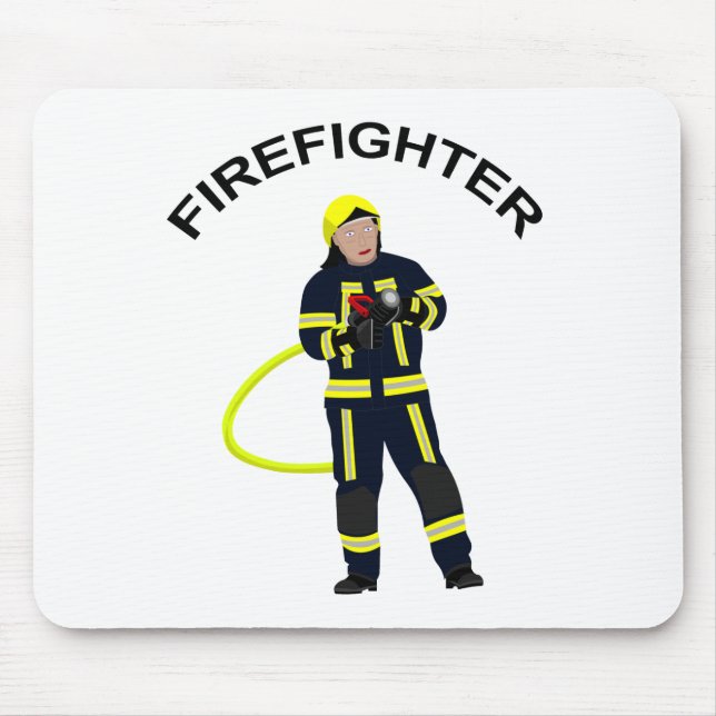 Feuerwehrmann em blauer Einsatzkleidung Mousepad (Frente)