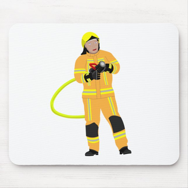 Feuerwehrmann em sandfarb Einsatzkleidung Mousepad (Frente)