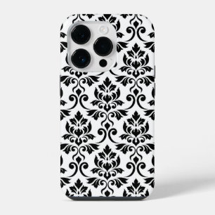 Feuille Damask Lg Patterno Preto em Branco