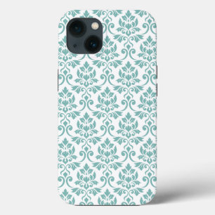 Feuille Damask Teal Pattern