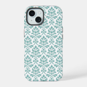 Feuille Damask Teal Pattern