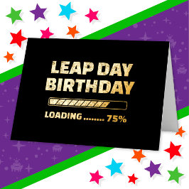 Fev 29 Ano Leap Aniversário 75% Dia do Leap de Car