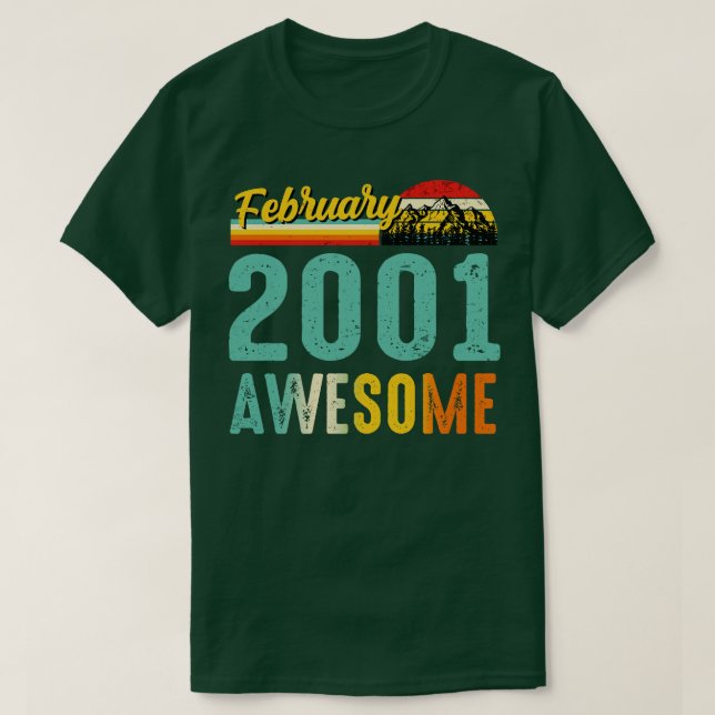 Fevereiro De 2001 Camisa De Presente De Aniversári (Frente do Design)