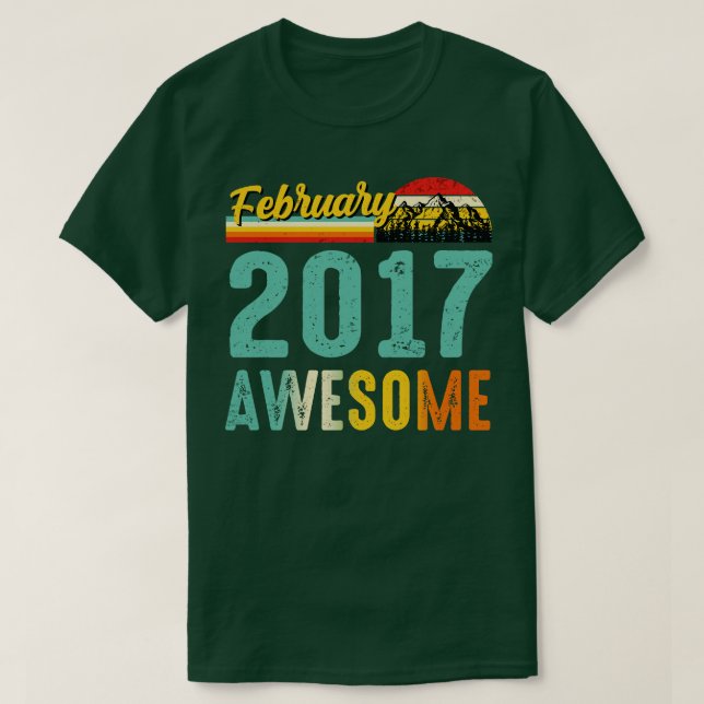 Fevereiro De 2017 Camisa De Presente De Aniversári (Frente do Design)