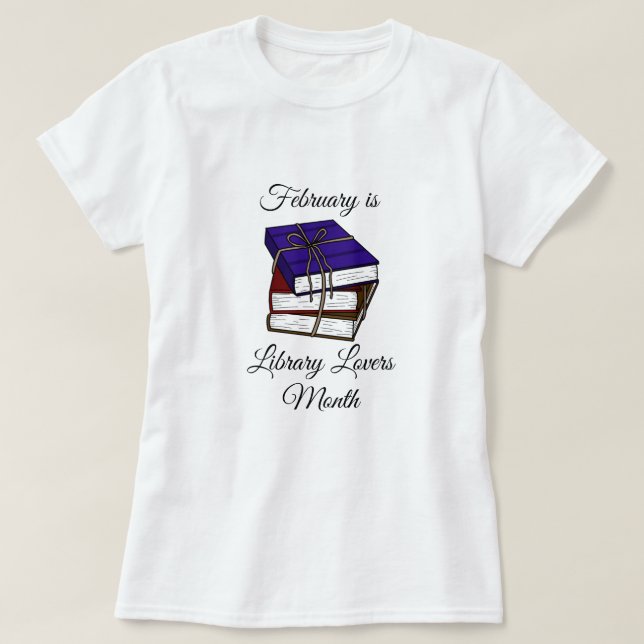 Fevereiro é Camisa do Mês de Amantes da Biblioteca (Frente do Design)