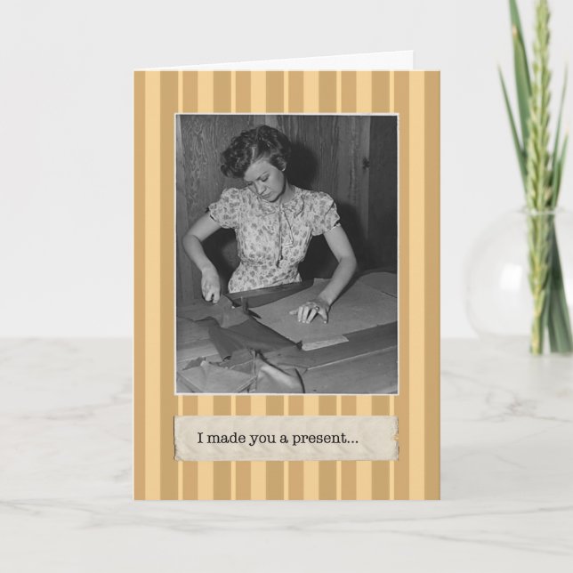 Fez de você um presente cartão de aniversário (Frente)