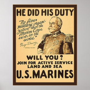 Fez seu poster do vintage WW1 do ~ do dever