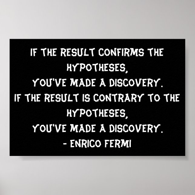 Fez um Poster do Experimento de Ciência de Descobe (Frente)