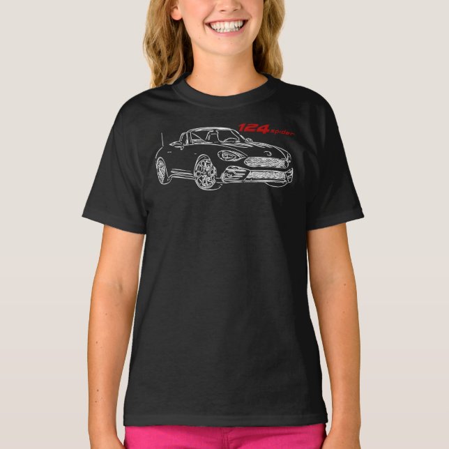 Fiat 124 Spider Classic T-Shirt (Frente)