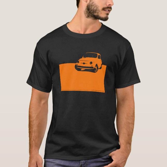 Fiat 500, 1959 - laranja na camisa escura (Frente)