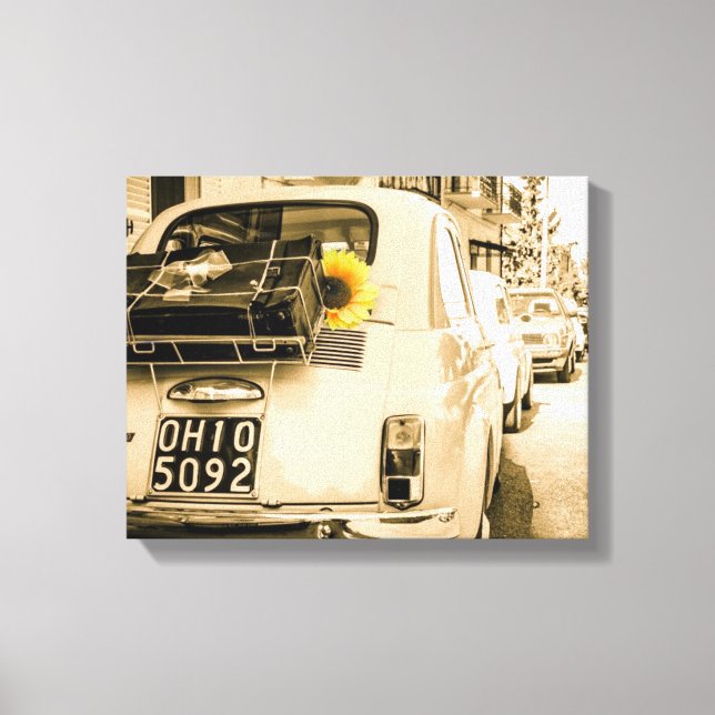 Fiat 500 na Itália, canvas de colheita (Frente)