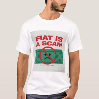 FIAT É UMA GOLPE - Camiseta Masculina Bitcoin
