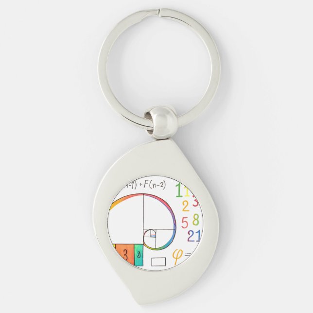 Fibonacci Spiral chaveiro (Frente)