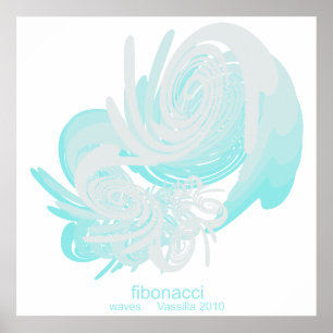 Fibonacci Waves Poster