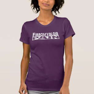 Fibromialgia é uma Camisa Escura Dor Gráfico Branc