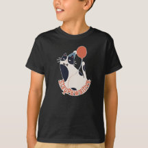 Ficar Pawsitivo Crianças Camisa Gato Tuxedo Festa 
