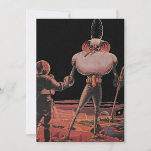 Ficção Científica Vintage Astronauta Apertar Mão A