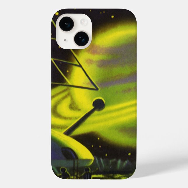 Ficção Científica Vintage Planeta Verde Neon com A (Verso)