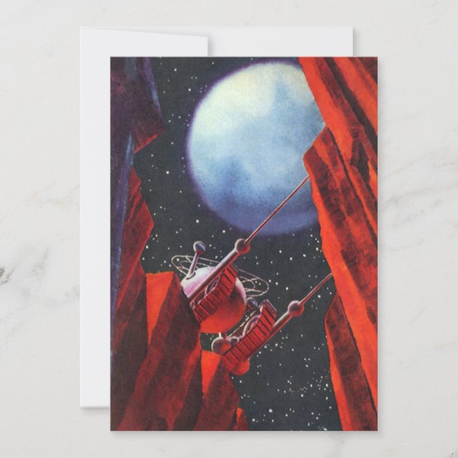 Ficção científica vintage, rover espacial de Canyo (Frente)