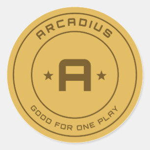 Ficha de Arcade Arcadius Adesivo