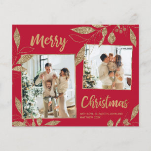 Ficha de Natal Fotográfica Elegante de Orçamento F