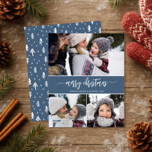 Ficha de três fotos do feliz Natal moderno